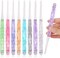 8PCS Inline Crochet Hooks Set, Crochet Needles for Crocheting Yarn, Non-Slip Crochet Hook Grips, Crochet Hooks for Arthritic Hands, Size 2.5mm-6mm Crochet Hooks, Cute Plastic Crochet Hooks